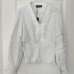 Scarlett Darkness Lace Boho Peasant Top